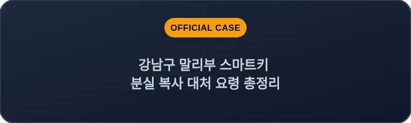 강남구 말리부 스마트키 분실 복사 대처 요령 총정리