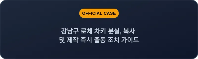강남구 로체 차키 분실, 복사 및 제작 즉시 출동 조치 가이드